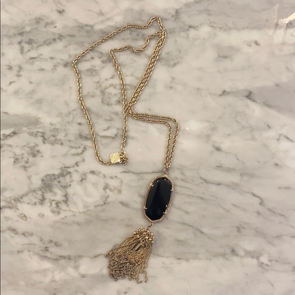 Kendra Scott Black Stone Necklace